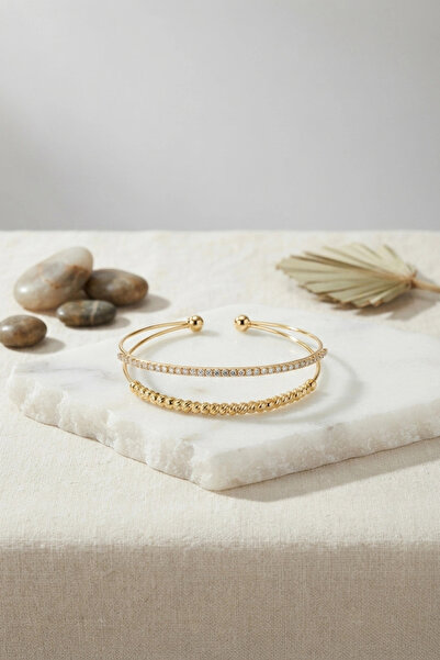 Lovesta Home Gold Color Dorica and Zircon Stone Women's Bracelet Tj-Bb8888