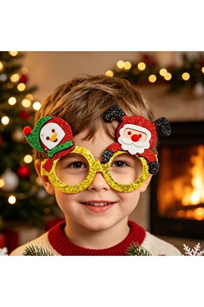 idei Fun Christmas glasses for photos, snowman and Santa Claus model, dimensi...