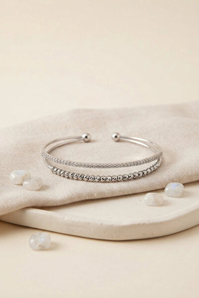 Lovesta Home Silver Color Dorica and Zircon Stone Women's Bracelet Tj-Bb8887