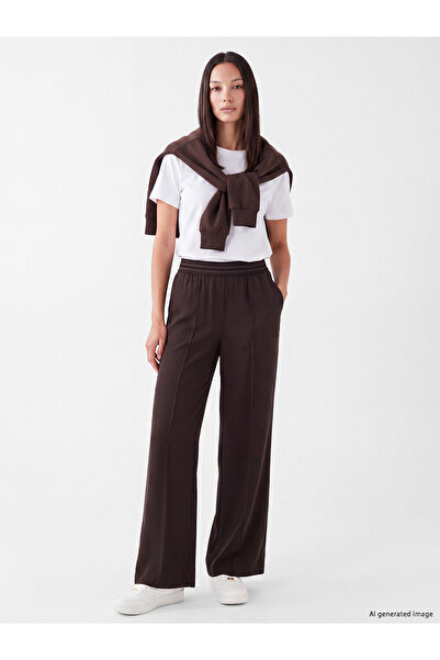 LC Waikiki Alita city women's wide leg pants with elastic waistband - the ali...