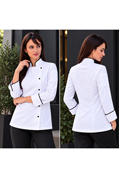 Das Uniform Düz ÇıtÇıt Şef Gömlek Aşçı Kıyafeti Chef Aşçı Forması