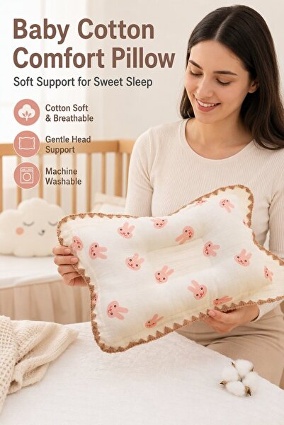 Generic 1 Cotton Ergonomic Head Shaping Pillow Anti Flat Head Sleeping Breath...