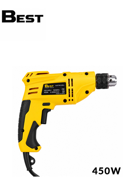 Best 450W Electric Drill 0-3000 RPM Variable Speed 220-240V Corded Power Tool...