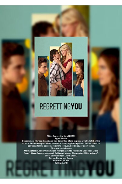 OEM Poster Infografic Regretting You, Roman de Dragoste, Decor Perete, Carton...