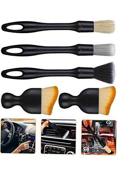 ToolHouse 5Pcs Automotive Brushes, Car Interior Detailing Brush Set, Car Clea...