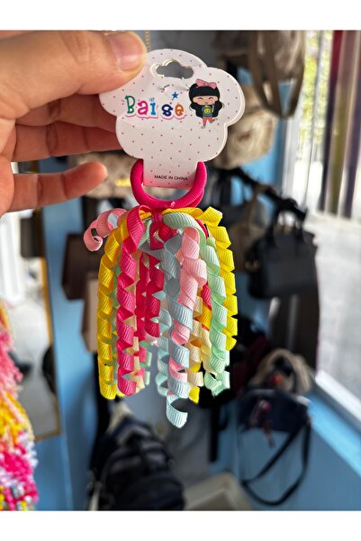 MODA Girl's Colorful Curly Ribbon Elastic Hair Clip - Spiral Ribbon Hair Clip