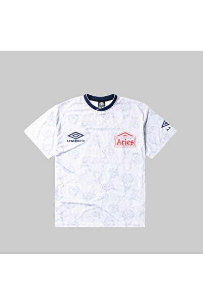 Aries x Umbro Λευκό Φανέλα Ποδοσφαίρου με Τριαντάφυλλα