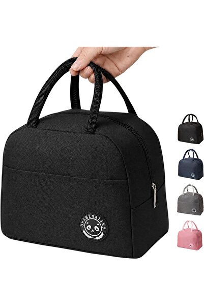 casme Small Square Thermal Lunch Bag with Handle and Zipper Closure for Men a...