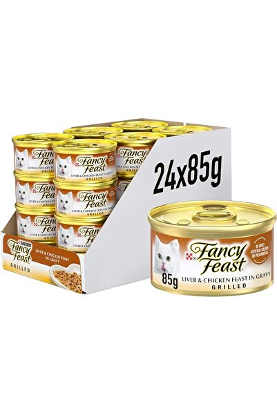 Purina Fancy Feast Grilled Liver & Chicken Feast Wet Cat Food 85g (Pack of 24)