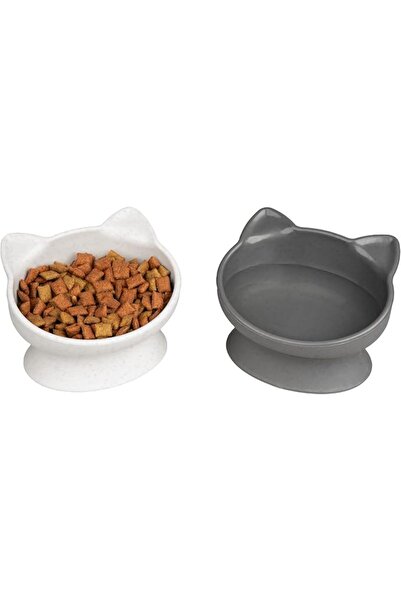 Kitty City Kitty City Raised Cat Food Bowl Set No Pressure Pet Food Bowl Slow...