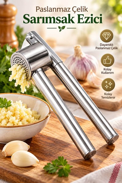 House Bird Koncıs Paslanmaz Çelik Sarımsak Ezici Presi Metal Sarımsak Ezeceği...