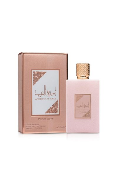 lattafa Apa de Parfum Asdaaf Ameerat Al Arab Prive Rose, 100ml - Parfum Oriental de Lux pentru Femei