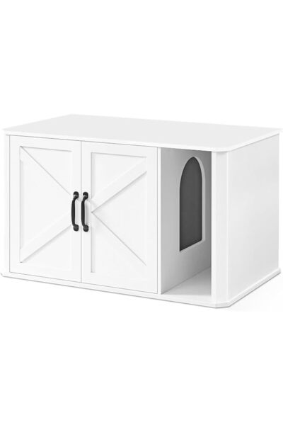 Generic Cat Litter Box Enclosure, Hidden Litter Box Furniture, with Front Ent...