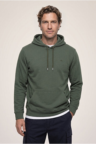 Kiğılı Hooded Pocketed Regular Fit Warm Cotton Basic Sweatshirt