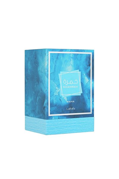 lattafa Apă de parfum Unisex Khamrah Waha , Proaspăt Acvatic-Lemnos, 100ml