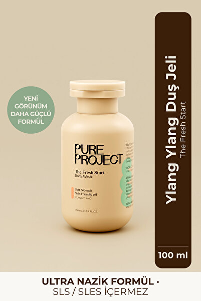 Pure Project Ylang Ylang Duş Jeli 100 ml | Kurutmayan Formül & Uzun Süreli Fe...