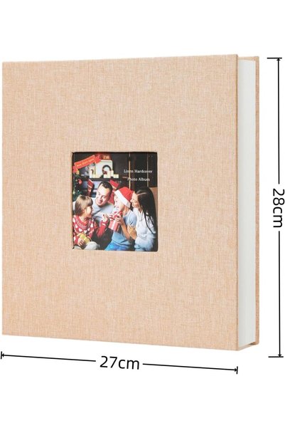 CozyNook ألبوم صور ذاتي اللصق، سكراب بوك 28 × 27 سم، كتاب ذكريات كلاسيكي مع 40 صفحة فارغة للأعراس والسفر والهدايا التذكارية (بني)