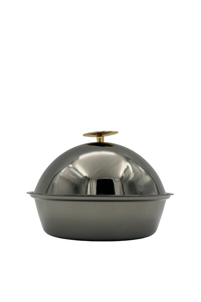 B&D Black Chrome Date Bowl – Elegant Serving Bowl for Dates, Snacks and Sweets