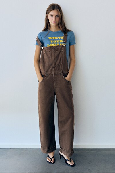 Pull & Bear Uzun denim salopet