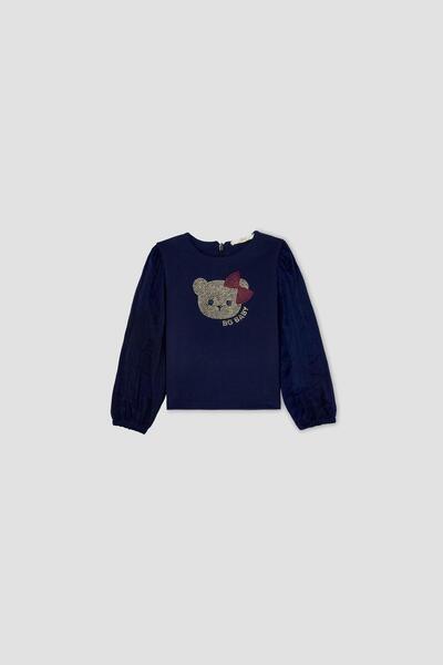 B&G Kız Bebek Lacivert Bluz