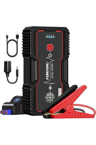 FOWAWU 18000mAH 1500A Car Jump Starter,Water-Resistant Jump Starter Battery P...