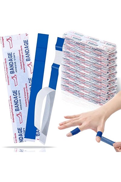 KASTWAVE 120 قطعة ضمادات زرقاء قابلة للكشف للاستخدام الغذائي، ضمادات منسوجة م...