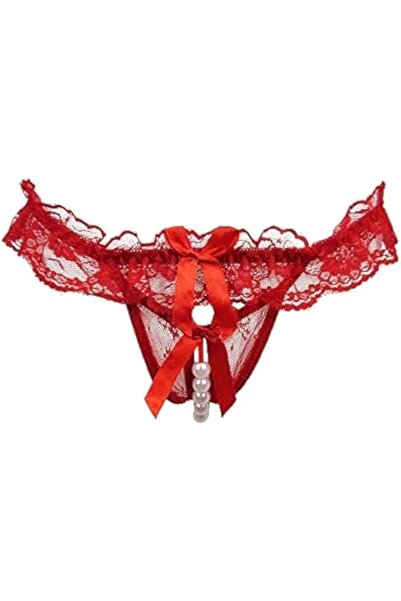 Other Pearl Massage Gauze T Pants for Women, Red - M
