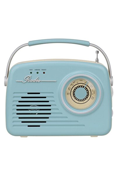 Setty Φορητό Ηχείο Bluetooth P350 με Ραδιόφωνο FM Ρετρό Μπλε