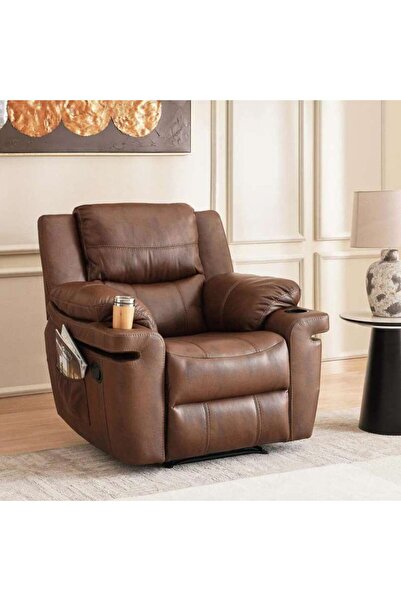 PAN HOME Hireem Single Seater Recliner Sofa - Brown