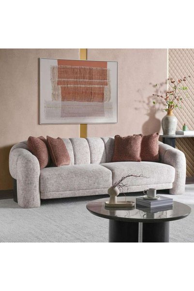 PAN HOME Arosa 3 Seater Sofa - Beige