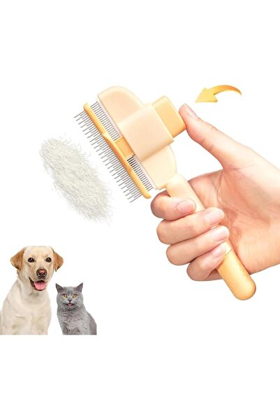 NALACAL Pet Comb, New Cat Brush with Release Button, Pet Grooming Comb with L...