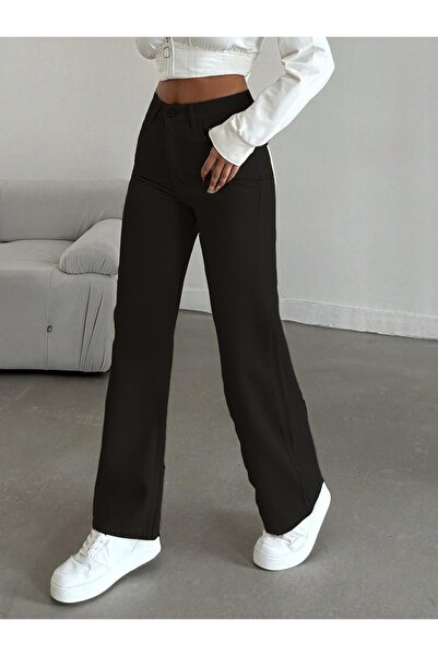 DRC trend Mana Women's Black Casual High Waist Lycra Wide Leg Denim Jeans