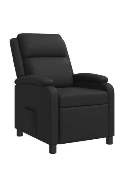 vidaxl Fotoliu reclinabil Negru Piele artificială