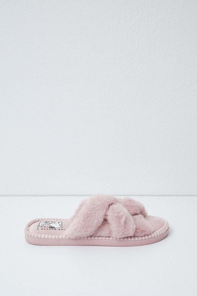 Women'secret Pink plush Snoopy slippers
