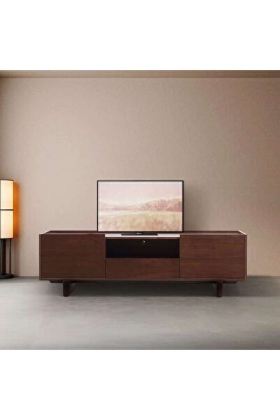 PAN HOME Orion Tv Unit Upto 70 Inches Veneer - Walnut
