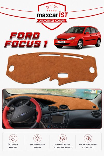 COLONY Ford Focus 1 Elegance Serisi Uyumlu Torpido Koruma Örtüsü/Kılıfı Taba
