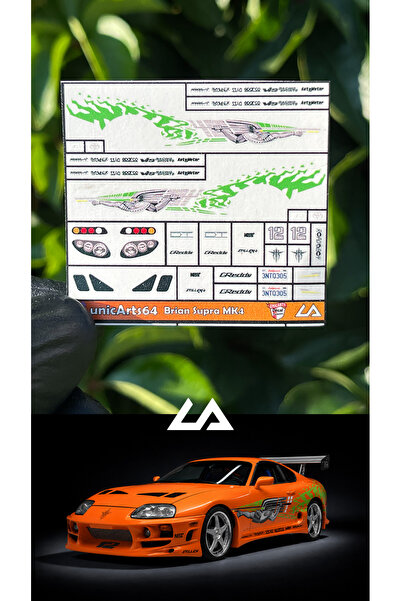 unicArts Brian Supra 1/64 Su Transferli Decal Seti