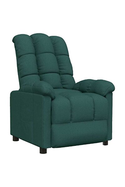 vidaxl Fotoliu rabatabil, verde închis, material textil