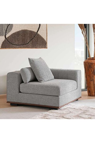 PAN HOME Monro Corner Sofa - Dark Grey