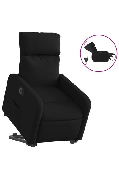 vidaxl Fotoliu electric rabatabil cu ridicare, negru, textil