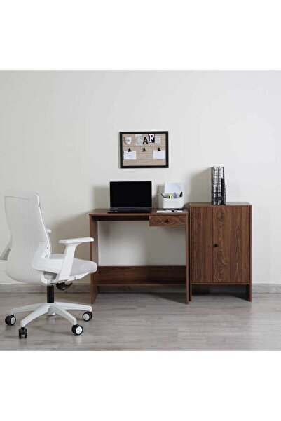 PAN HOME Linz Writing Desk With 1 Drawer - Walnut