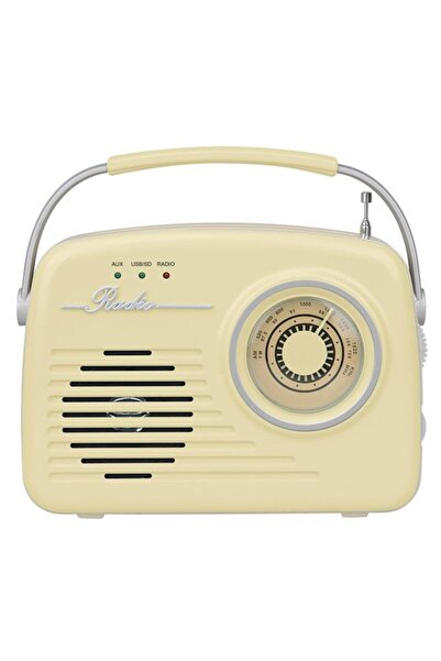Setty Φορητό Ηχείο Bluetooth P350 με Ραδιόφωνο FM Ρετρό Μπεζ