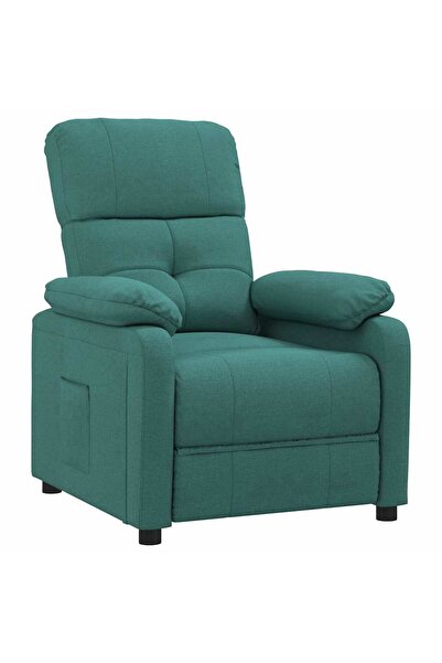 vidaxl Fotoliu rabatabil, verde închis, material textil