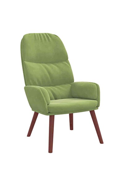 vidaxl Scaun de relaxare, verde deschis, catifea