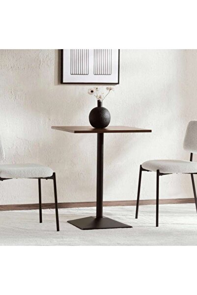 PAN HOME Aparia 2 Seater Dining Table Square Wood - Dark Brown