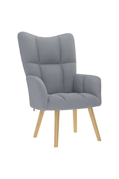vidaxl Scaun de relaxare, gri deschis, material textil