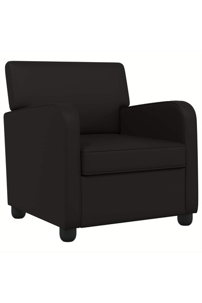 vidaxl Fotoliu Negru Piele artificială