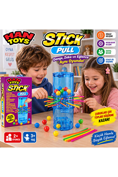 Han toys Çubuk Çekme Denge ve Strateji Oyunu Renkli Toplu