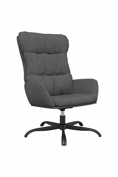 vidaxl Scaun de relaxare, gri închis, material textil