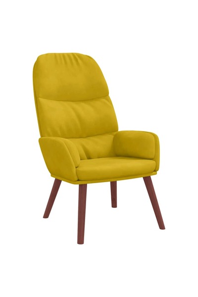 vidaxl Scaun de relaxare catifea galbena